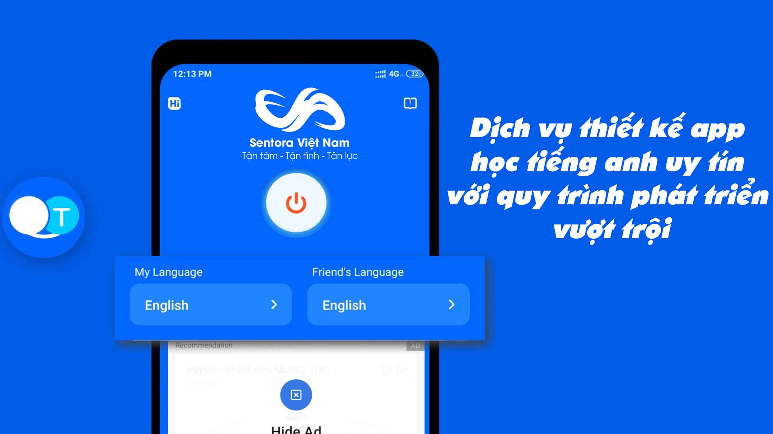 Dịch vụ thiết kế app học tiếng anh uy tín với quy trình phát triển vượt trội